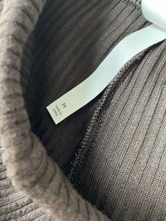 ARITZIA The Group by Babaton Pants Ribbed Flare Brown Soft Size M Loungewear - Picture 9 of 13